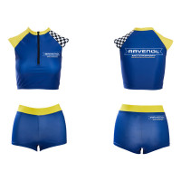 Комплект (топ с коротким рукавом+шорты) для грид-герлз RAVENOL "Chequer" (шашечки)