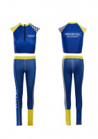 Комплект (топ с коротким рукавом+леггинсы) для грид-герлз RAVENOL "Chequer" (шашечки)